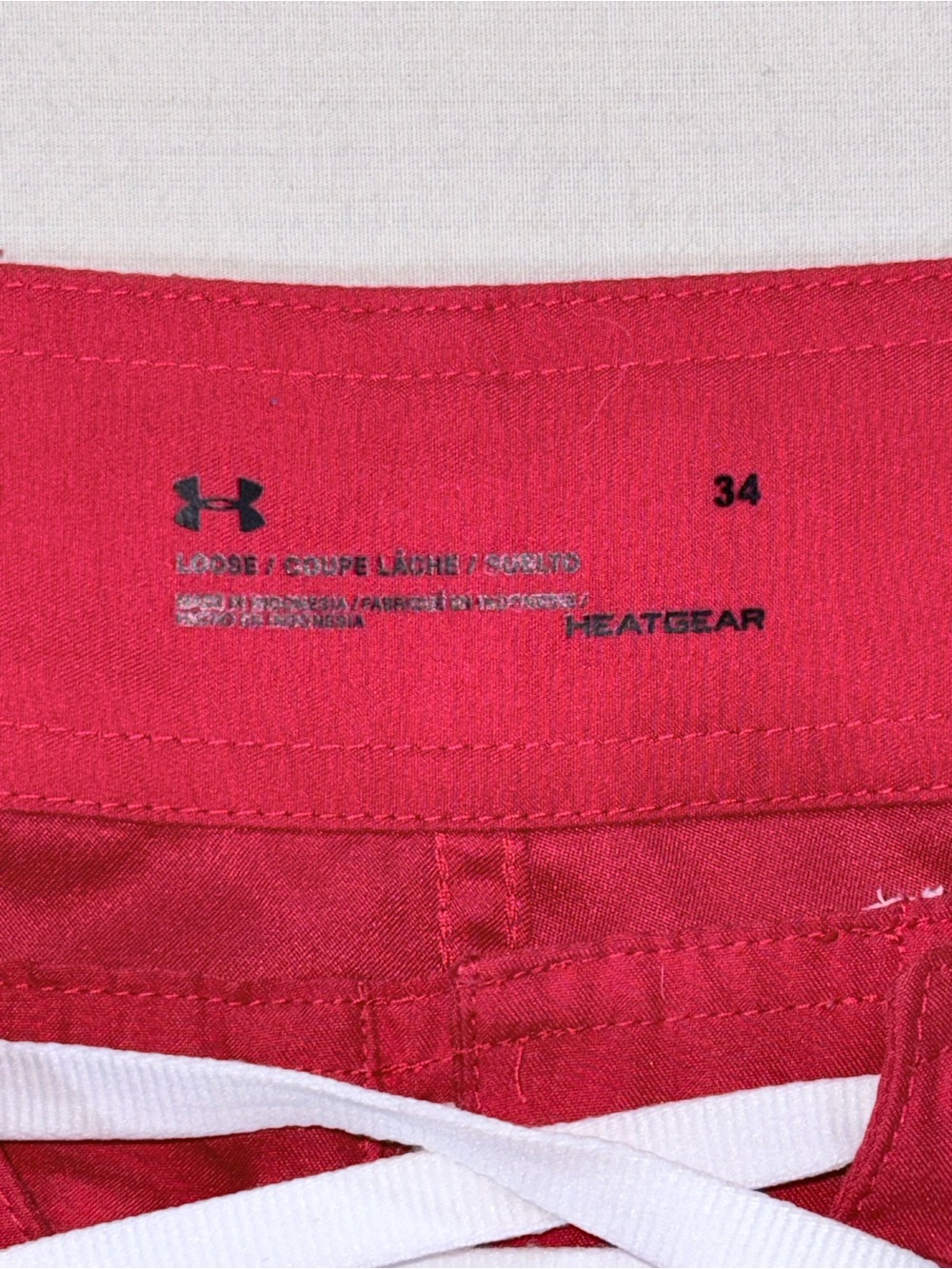 Under Armour HeatGear Shore Break Board Shorts Red 34 EUC - Picture 3 of 5